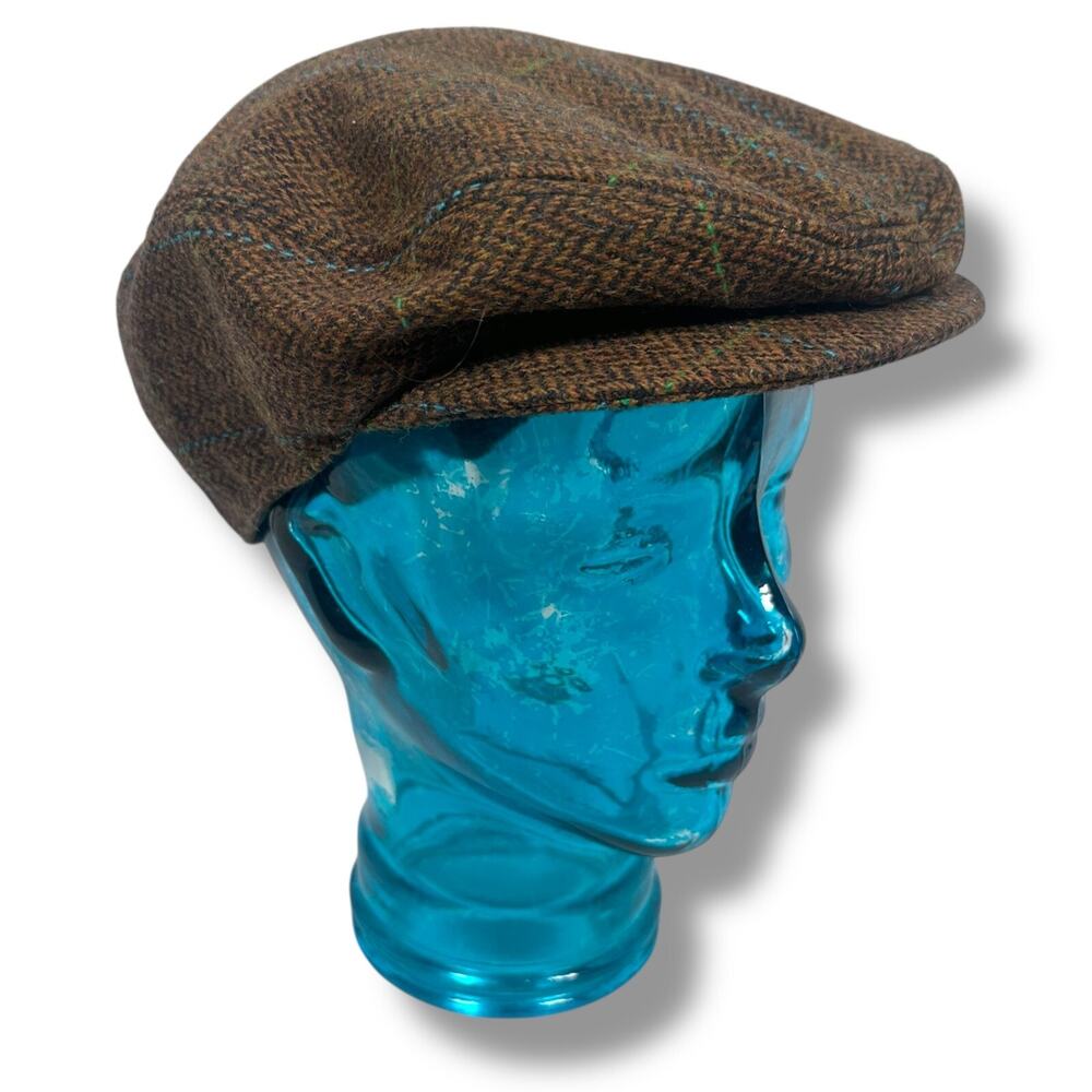 Vintage GAP Tweed Cabbie Driving Newsboy Walking Hat Men’s Medium Brown Wool Cap